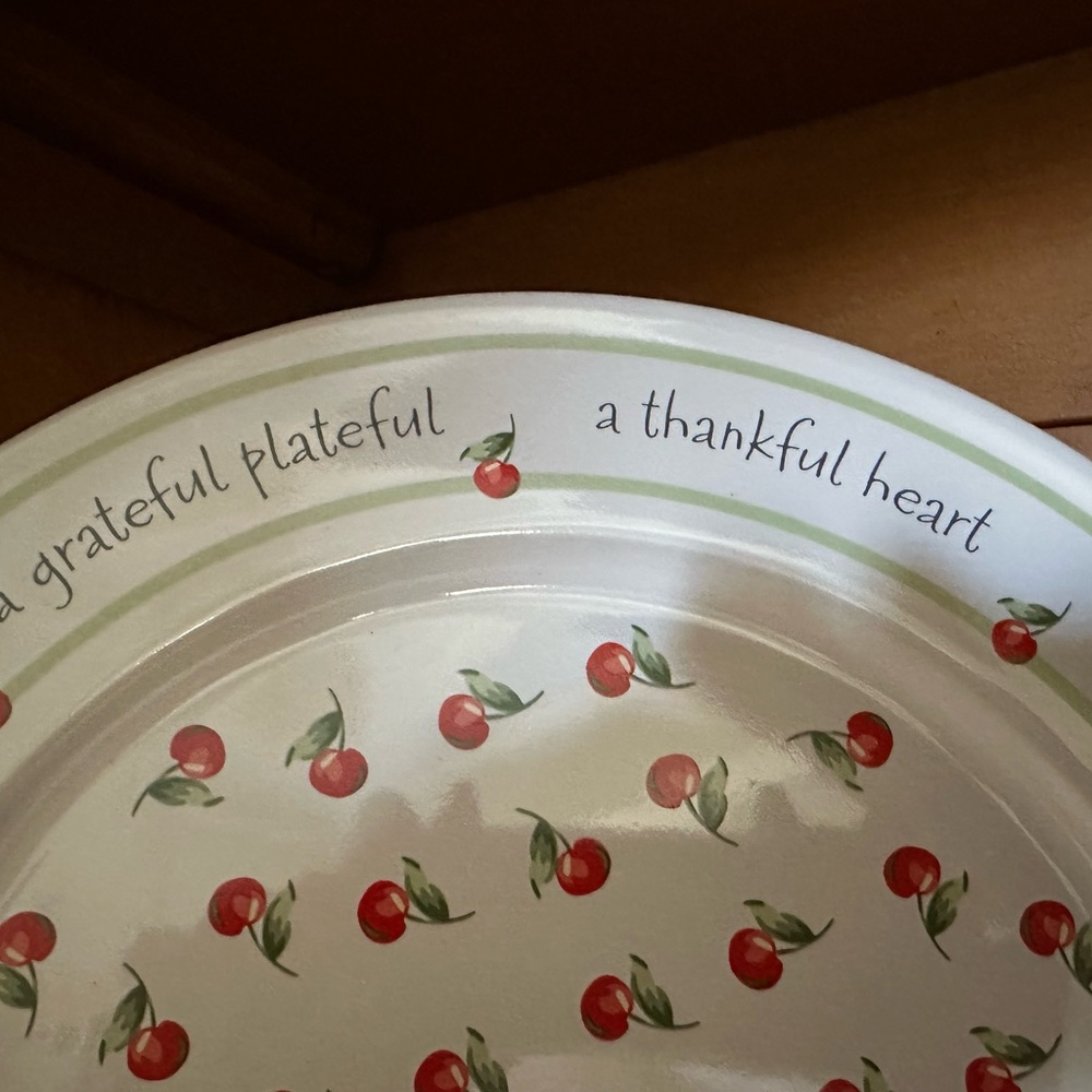 Hallmark “A grateful Plateful” 11.5 inch in diameter Cake Plate/Server. - Picture 4 of 4